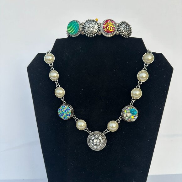 Ginger Snaps Pearl Necklace and Bracelet - Picture 1 of 6